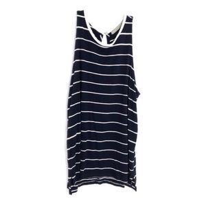 Townsen Navy Blue White Striped Sleeveless Tank XS